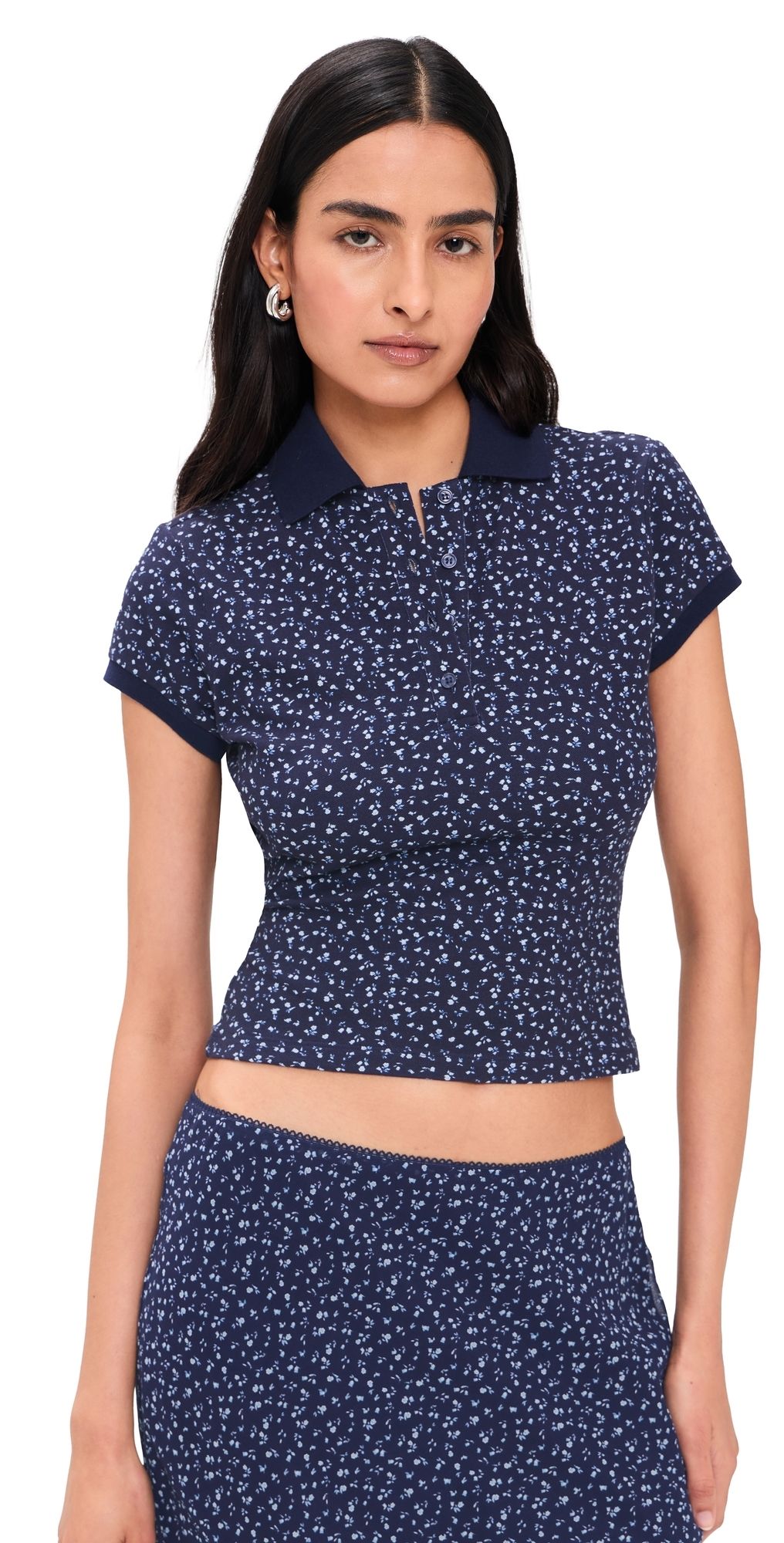 GUIZIO Paloma Polo Shirt Cantebury Ditsy S