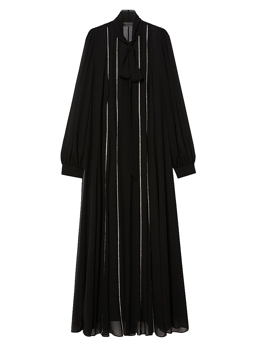 Women's Rhinestone Adorned Shirt Dress - Black - Size 16