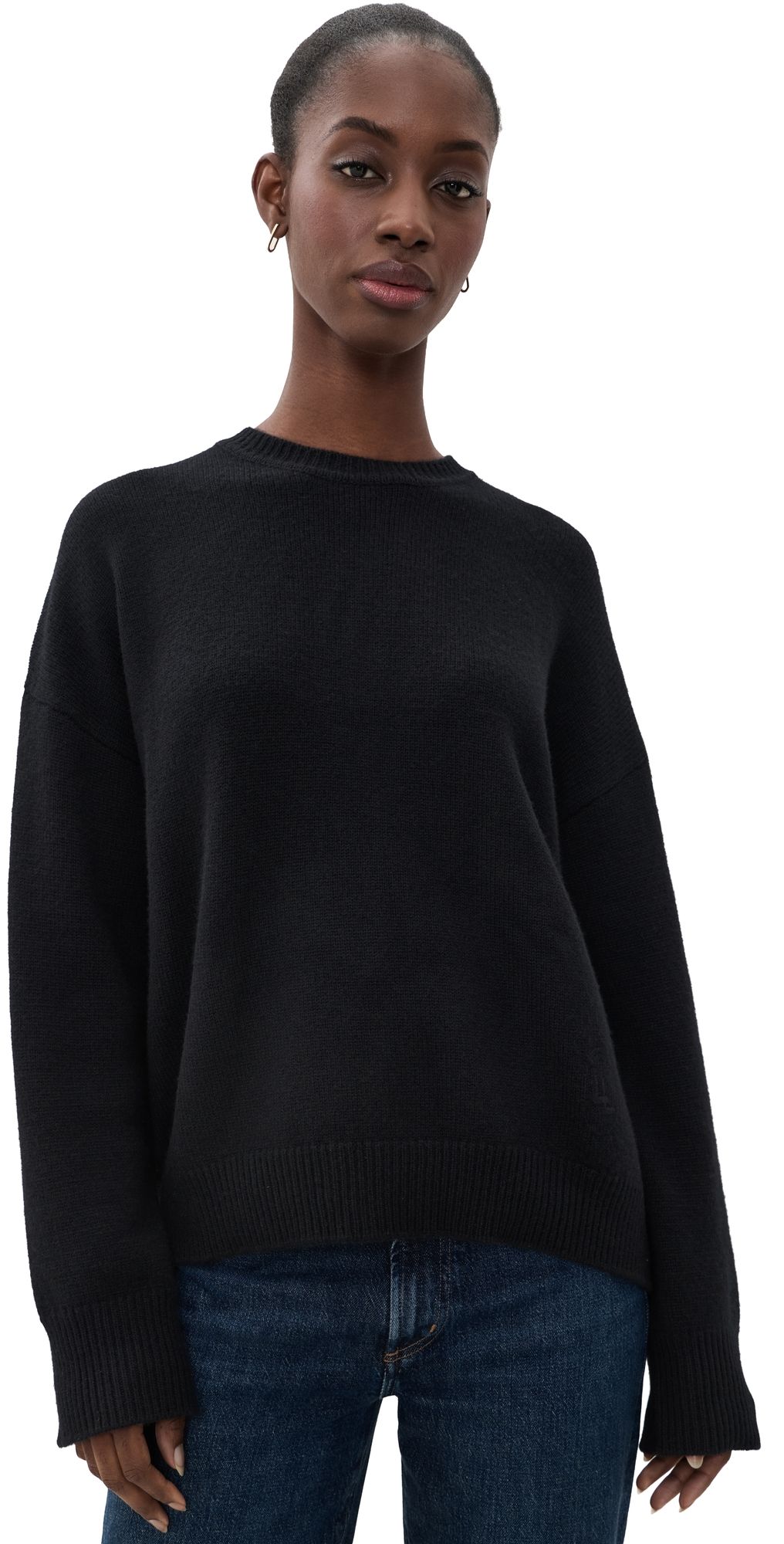 La Ligne Oversized Crew Neck Sweater Black S