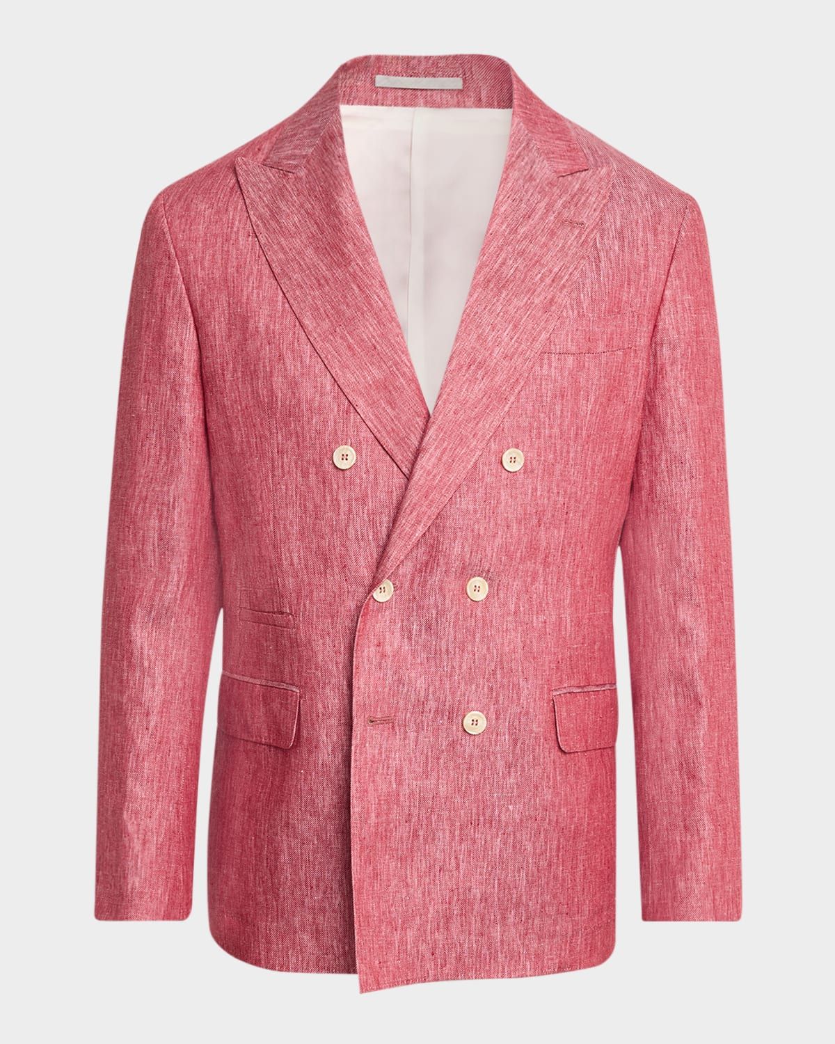 Men & apos;s Linen Denim Double-Breasted Deconstructed Blazer