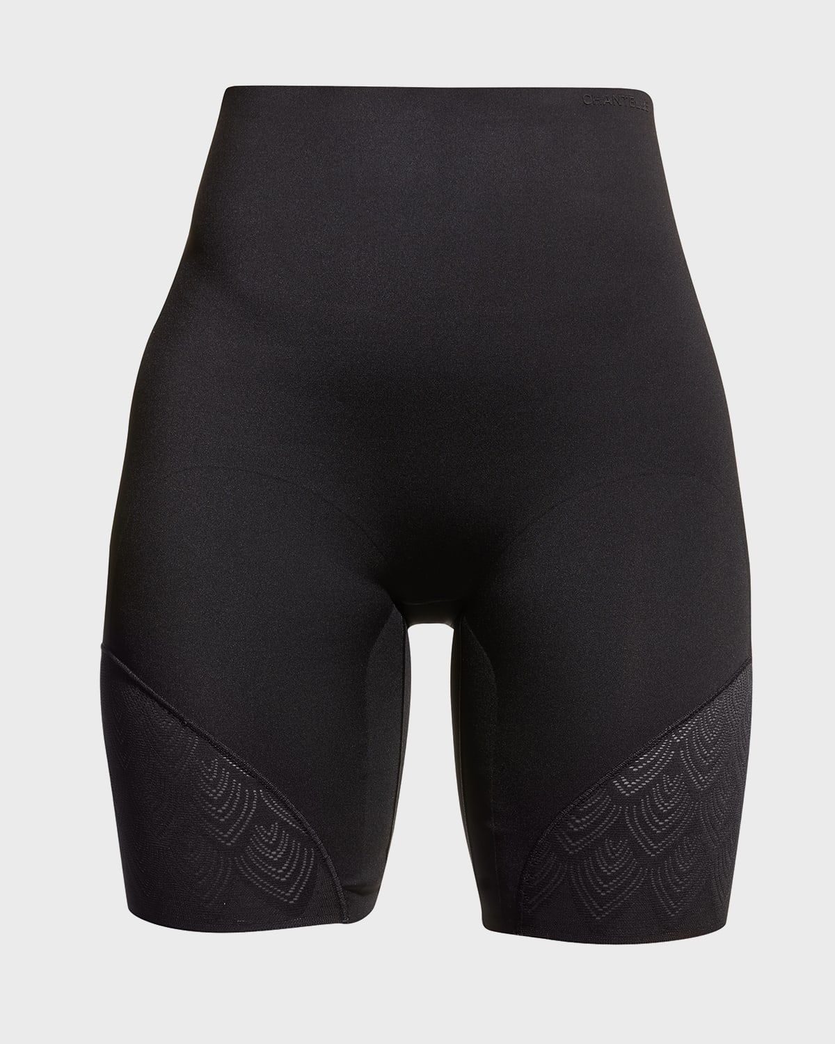 Microfiber & Lace High-Waist Thigh Shaper