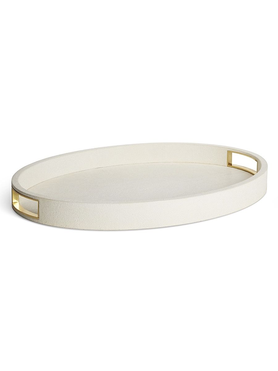 Shagreen Cocktail Tray - Cream