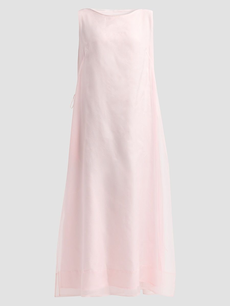 Women's Jools Silk Boatneck Shift Midi Dress - Ballerina - Size 12