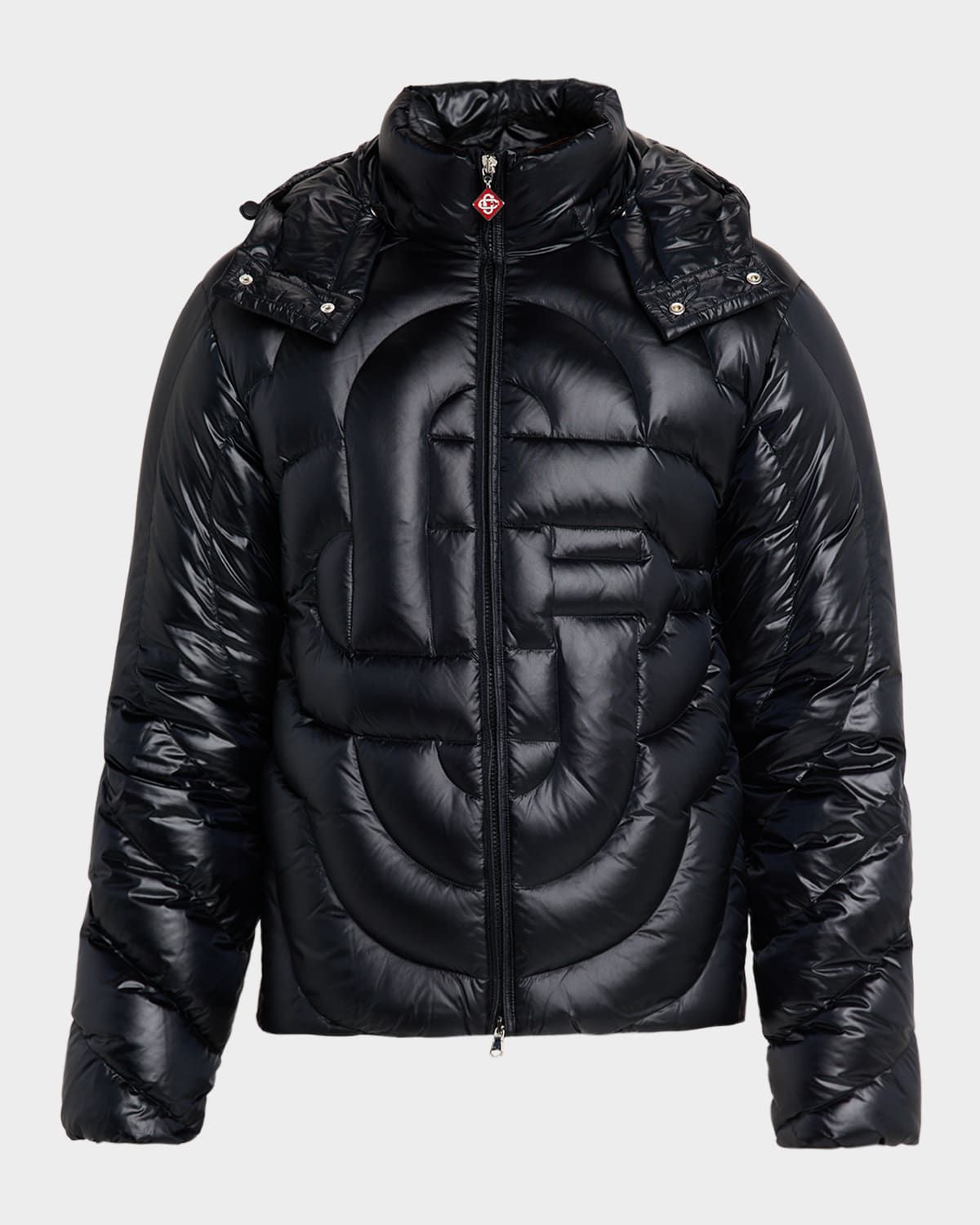 Men & apos;s Monogram Quilted Nylon Hooded Puffer Jacket
