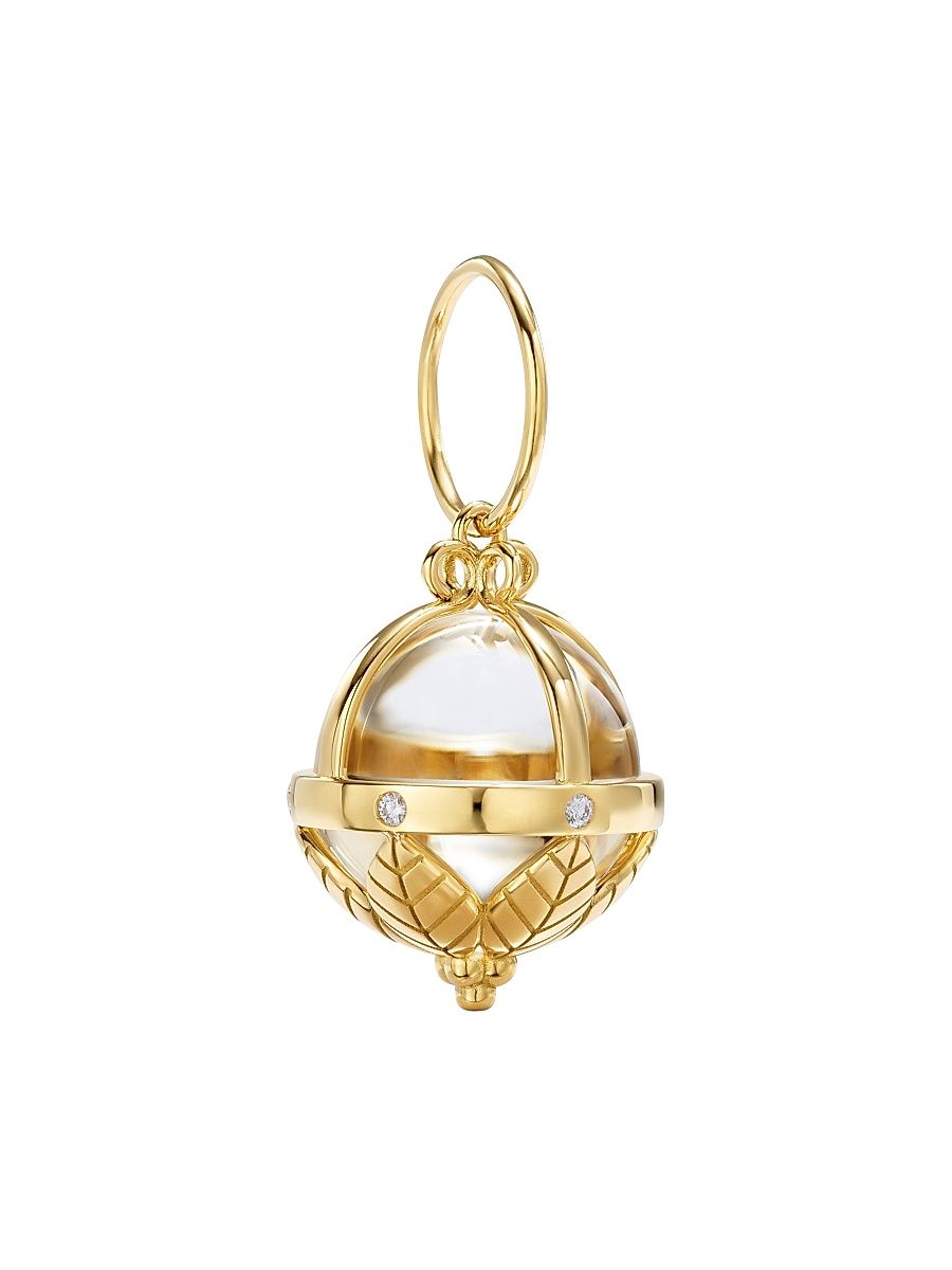 Women's Florence86 Arcadia 18K Yellow Gold, Crystal & 0.18 TCW Diamond Amulet - Yellow Gold