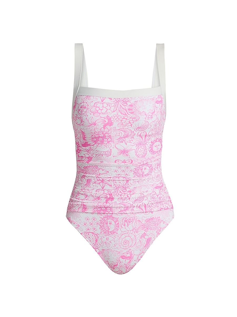 Women's Keon Floral One-Piece Swimsuit - Cherry Blossom - Size 12