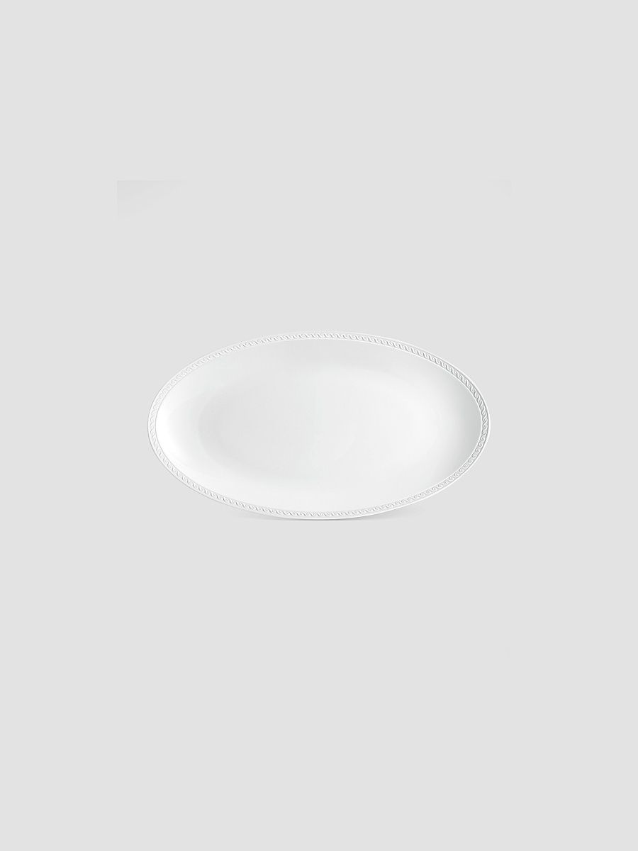 L'Objet Neptune Porcelain Large Oval Platter - White