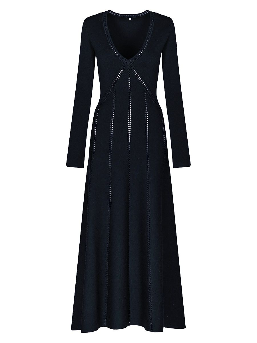 Women's Candelaria Kaleidoscope Merino Wool Midi-Dress - Black - Size Small