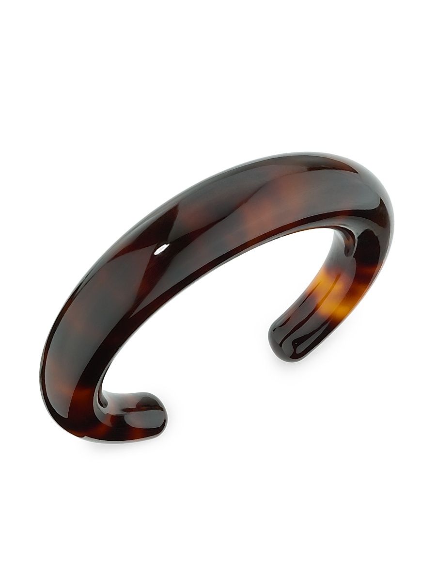 Women's Tapered Tortoiseshell Resin Cuff - Bonfire