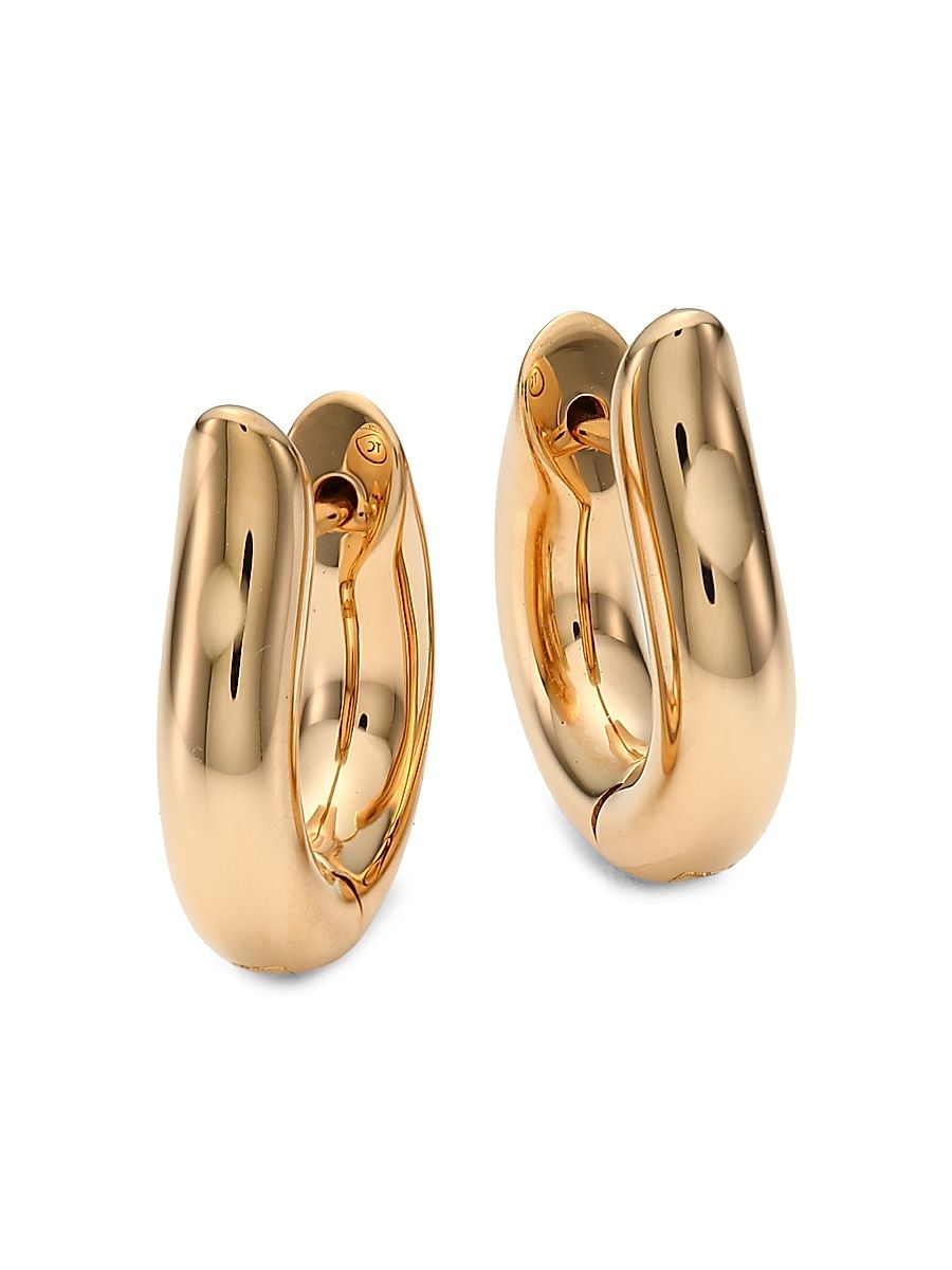 Women's 18K Rose Gold Medium Hoop Earrings - Rose Gold