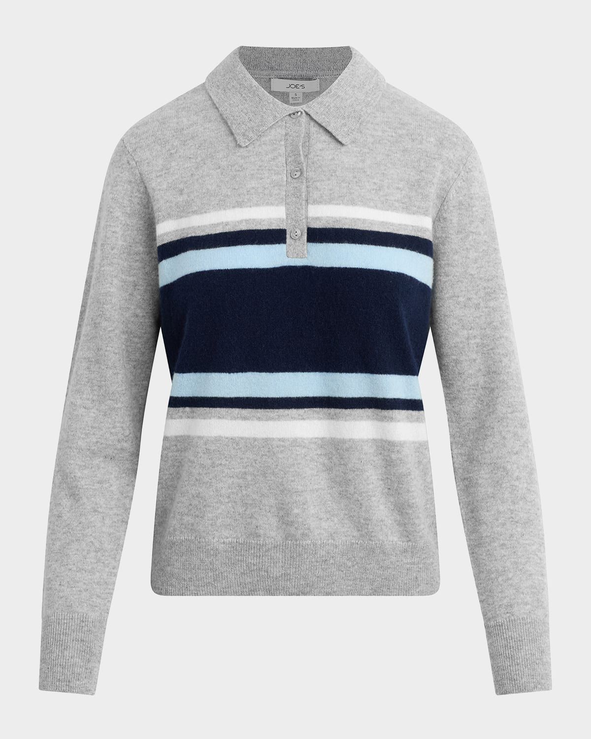 The Long-Sleeve Cashmere Polo Sweater