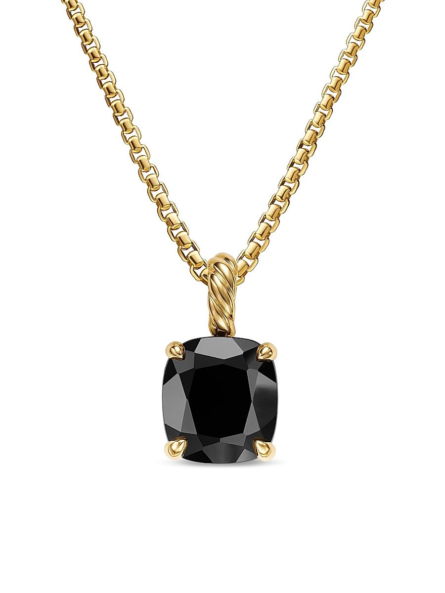 Women's Marbella Pendant in 18K Yellow Gold - Black Onyx