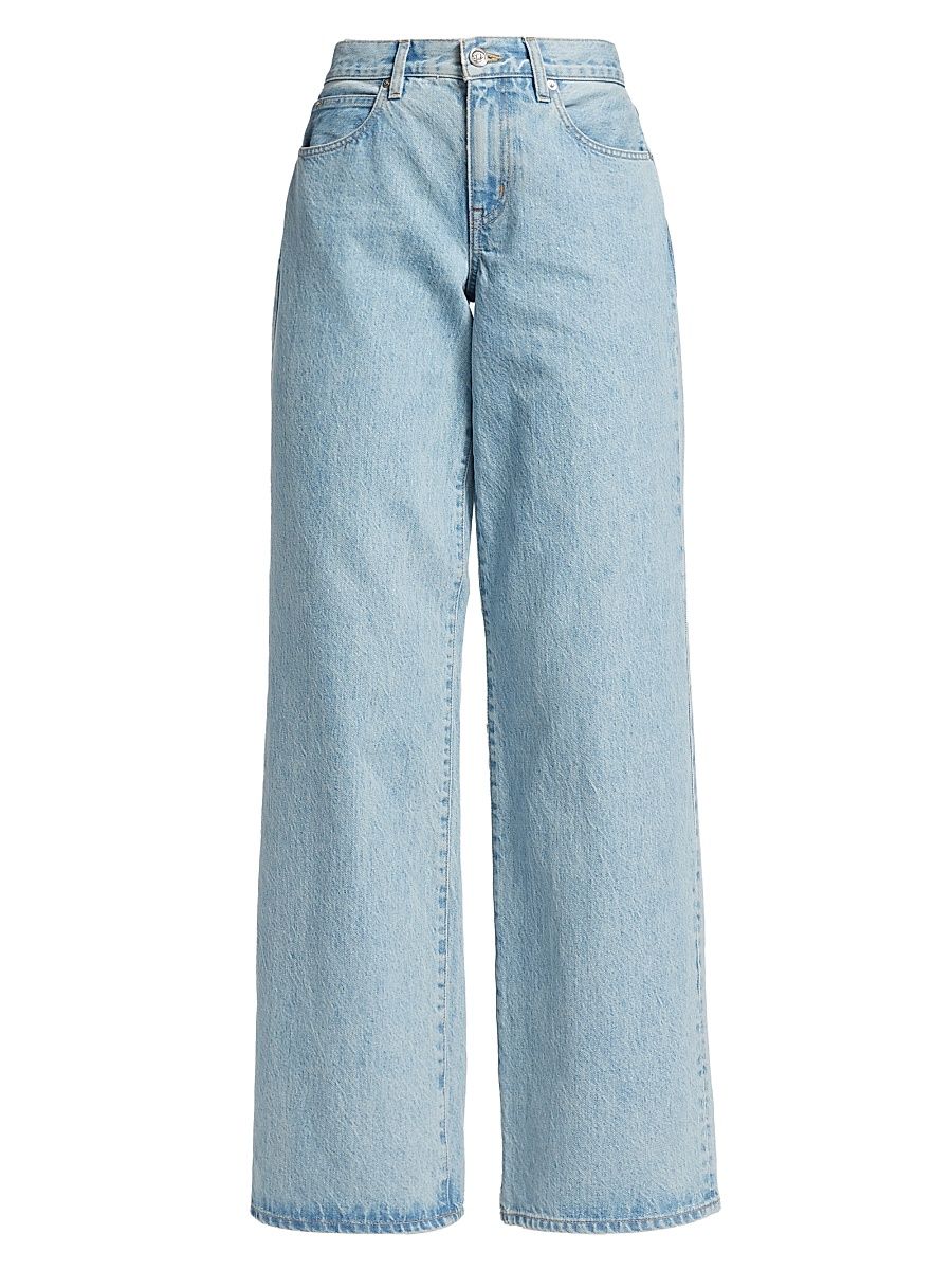 Women's Mica Mid-Rise Rigid Wide-Leg Jeans - Clear Skies - Size 32