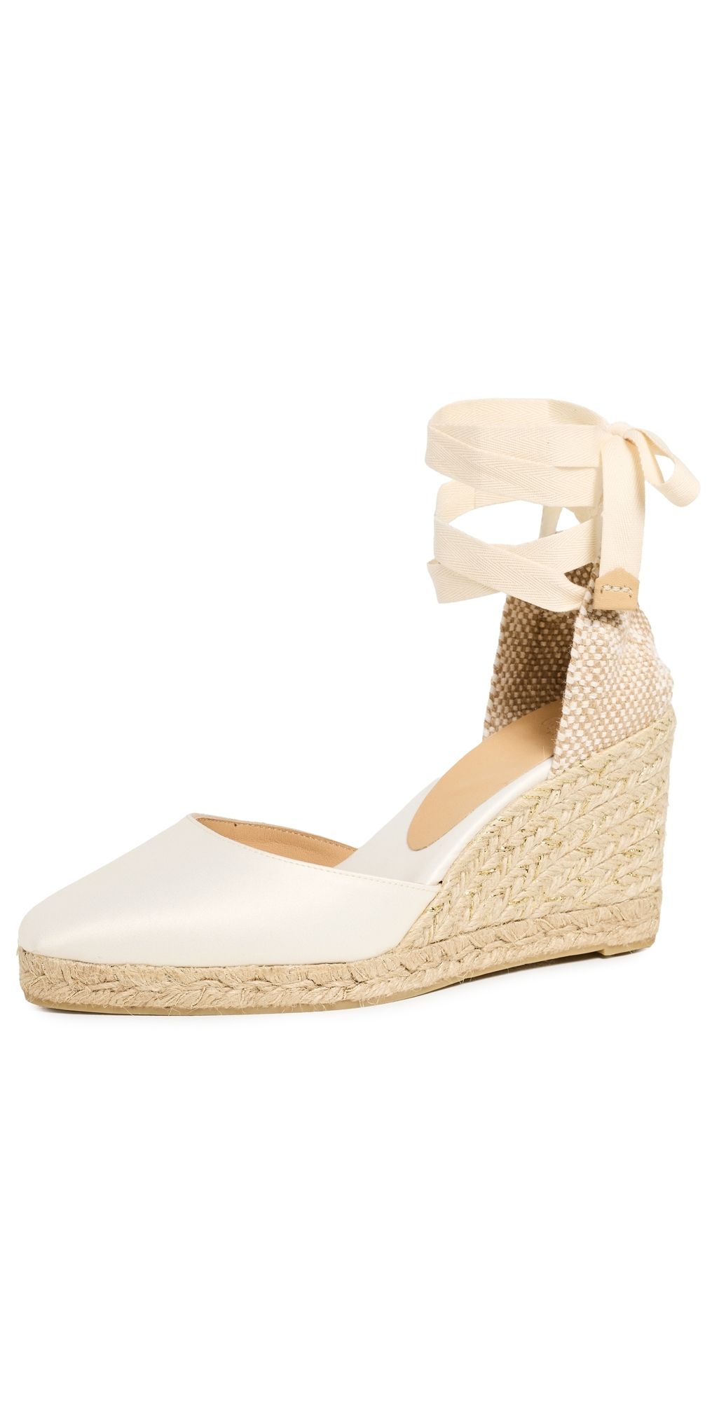 Castañer Joyce Satin Espadrilles Crudo Satin 35