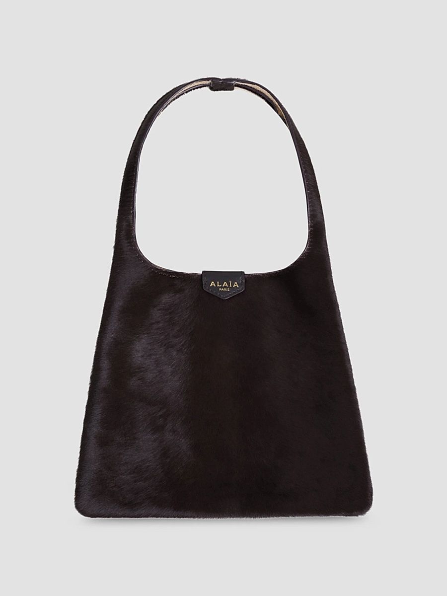 ALAÏA Women's Small Calf-Hair Hobo Bag - Chocolate
