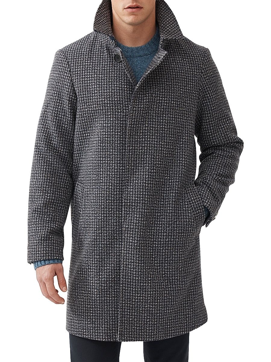 Men's Hundalee Tweed Houndstooth Coat - Dusk - Size XS