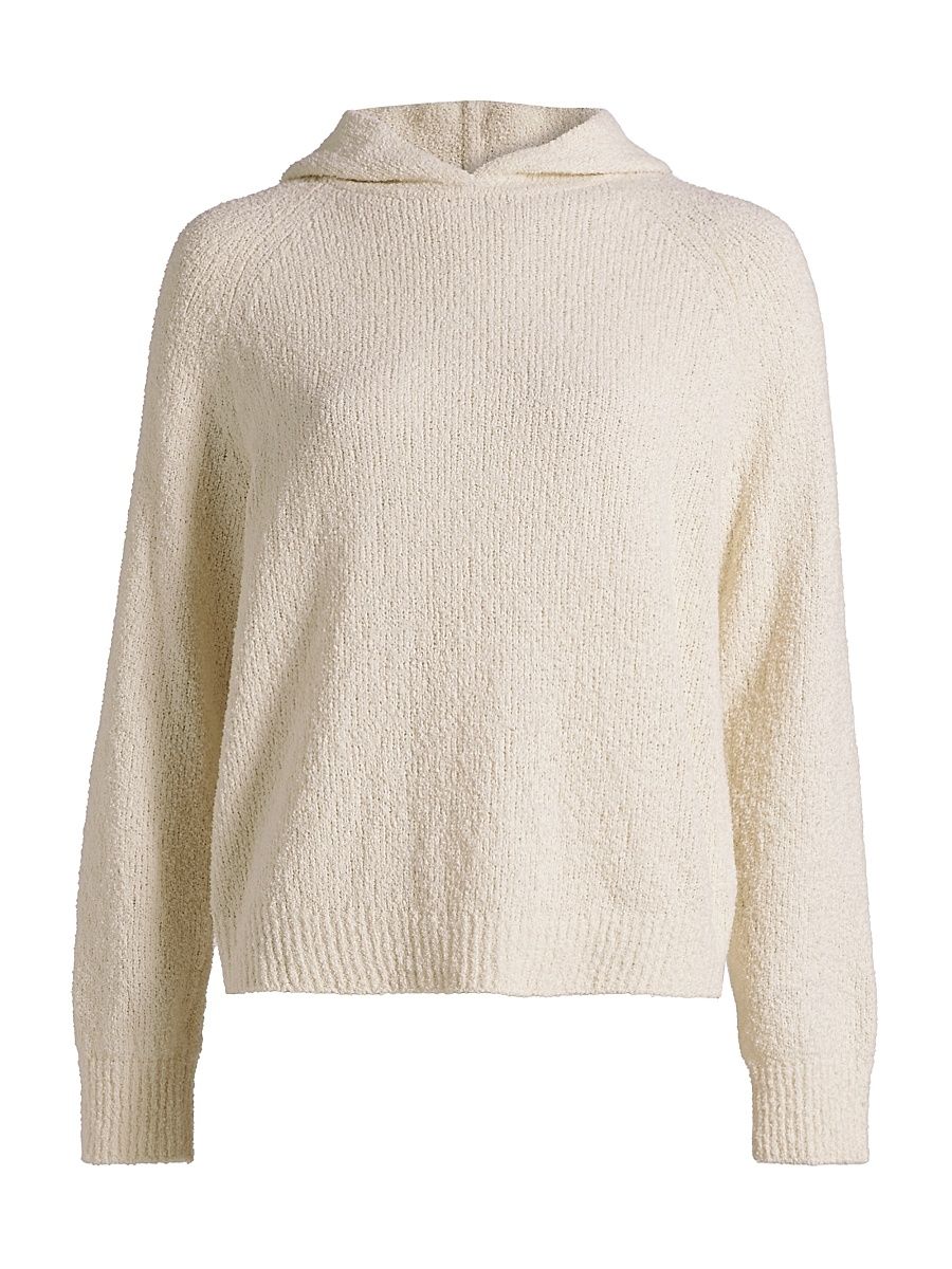 Women's Terry Bouclé Hoodie - Ivory - Size Small