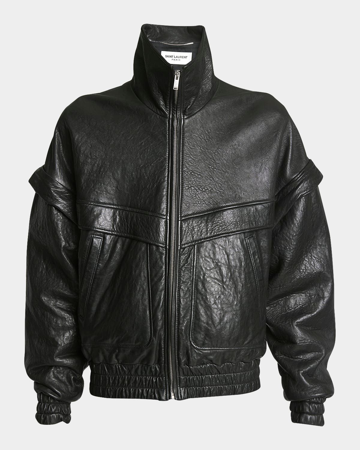 Men & apos;s 80s Leather Bomber Jacket