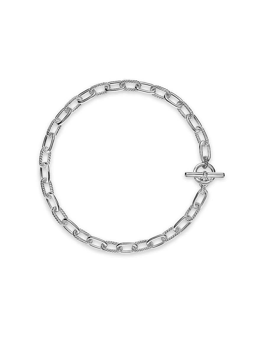 Women's DY Madison Toggle Chain Necklace in Sterling Silver, 11mm - Silver - Size 18