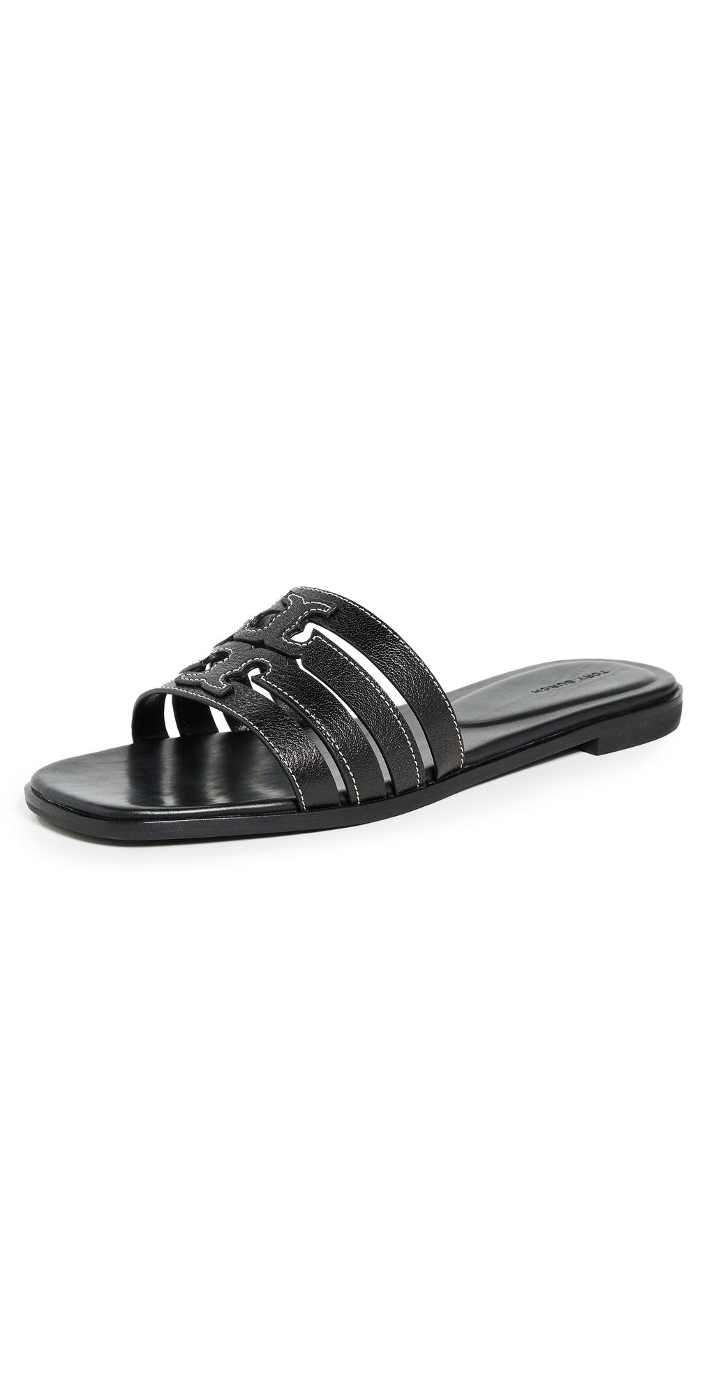 Tory Burch Ines Cage Slides Perfect Black / Perfect Black 7.5