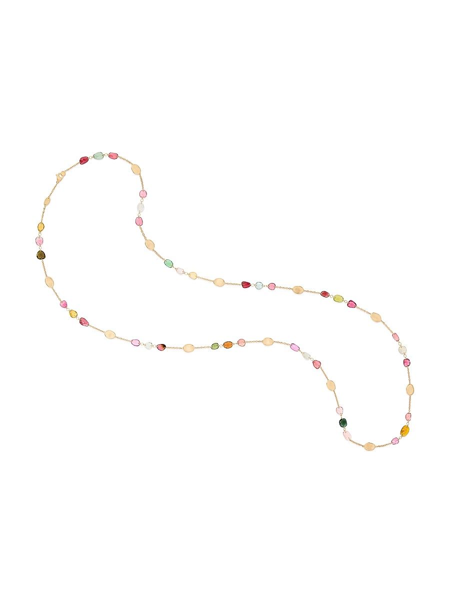 Women's Lunaria Color 18K Yellow Gold & Tourmaline Long Necklace - Yellow Gold