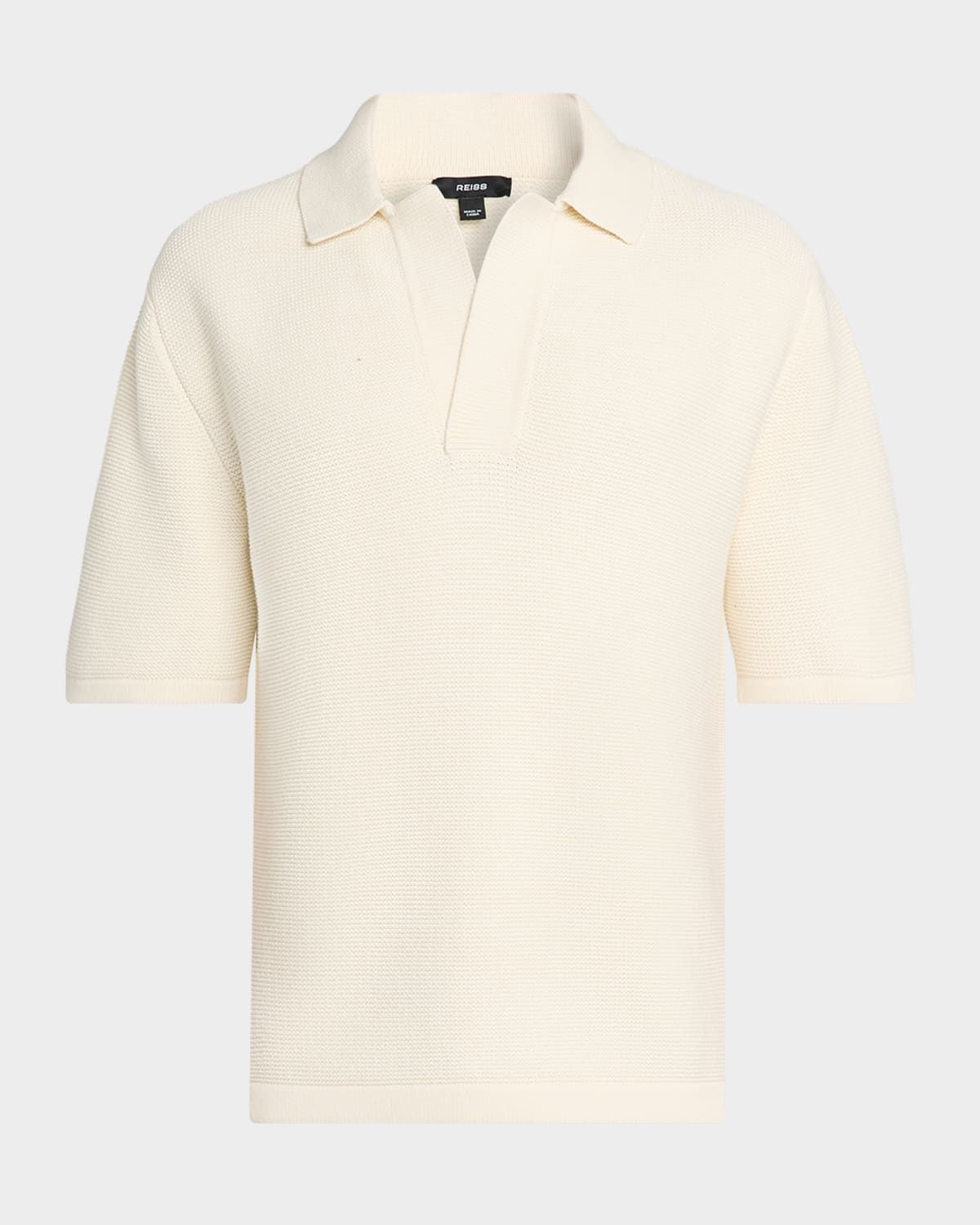 Men & apos;s Langton Textured Johnny Collar Polo Shirt