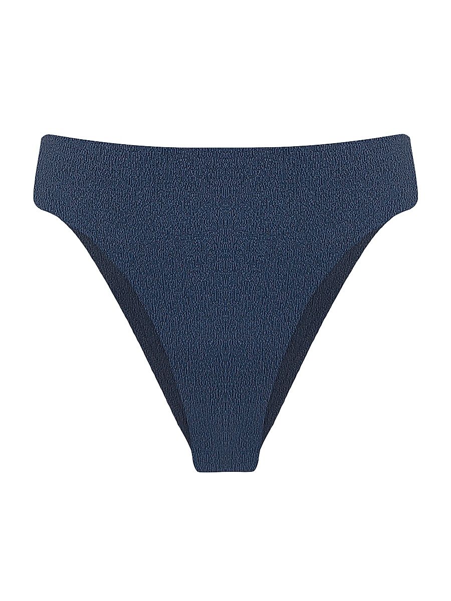 Women's Firenze Bela Hot Pants Full-Coverage Bikini Bottom - Blue - Size Large