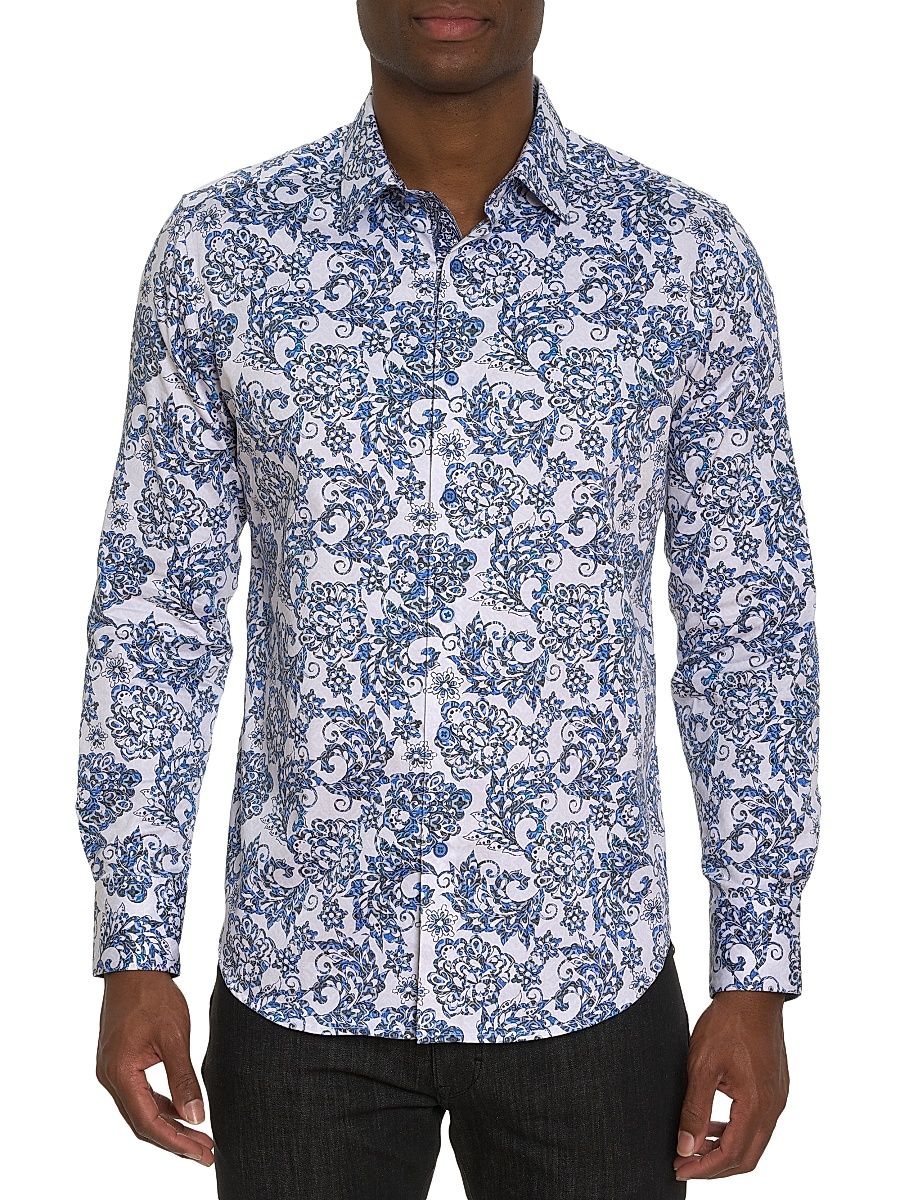 Men's Divan Woven Button-Up Shirt - Size XL