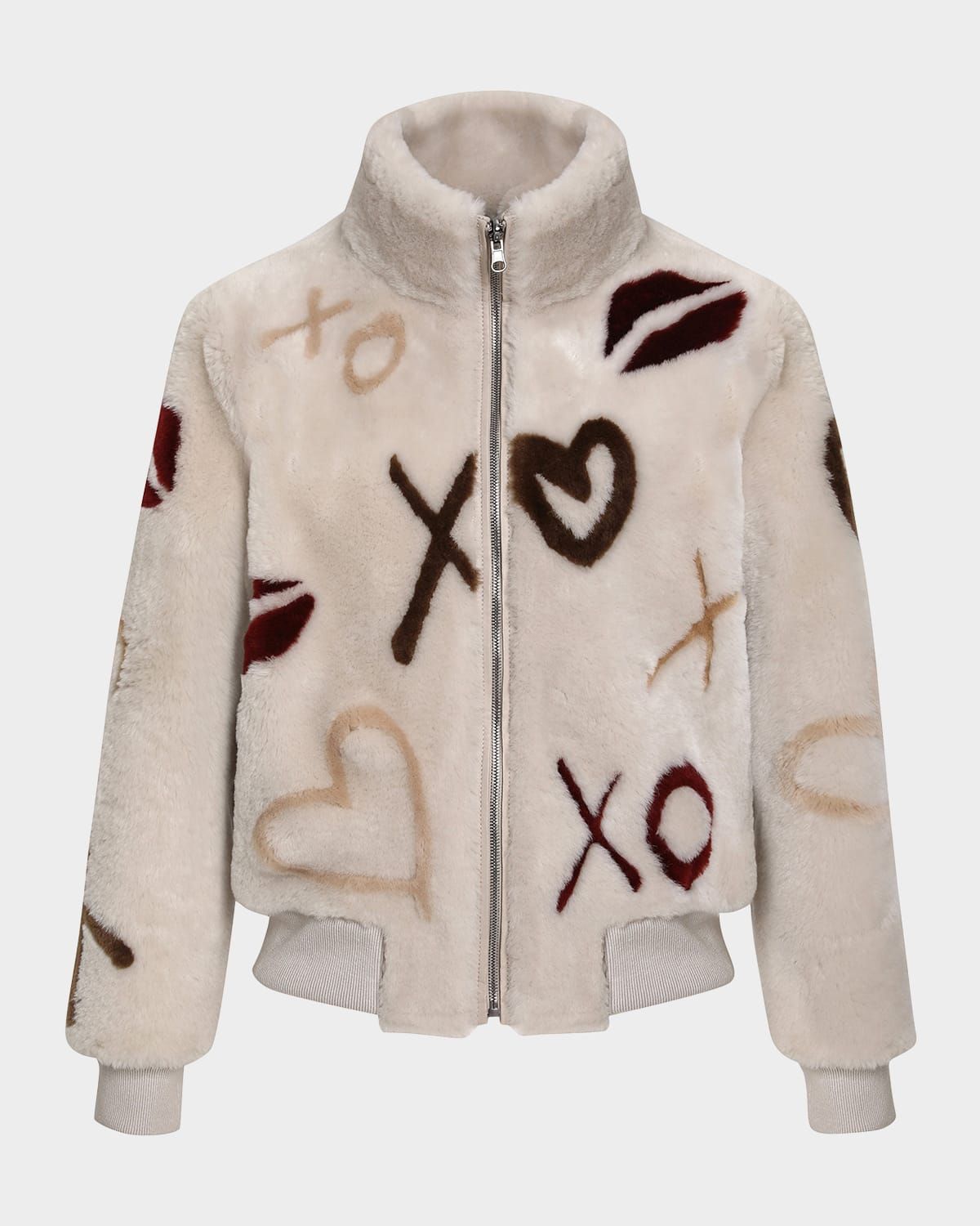 Reversible Love Merino Shearing Lamb Bomber Jacket