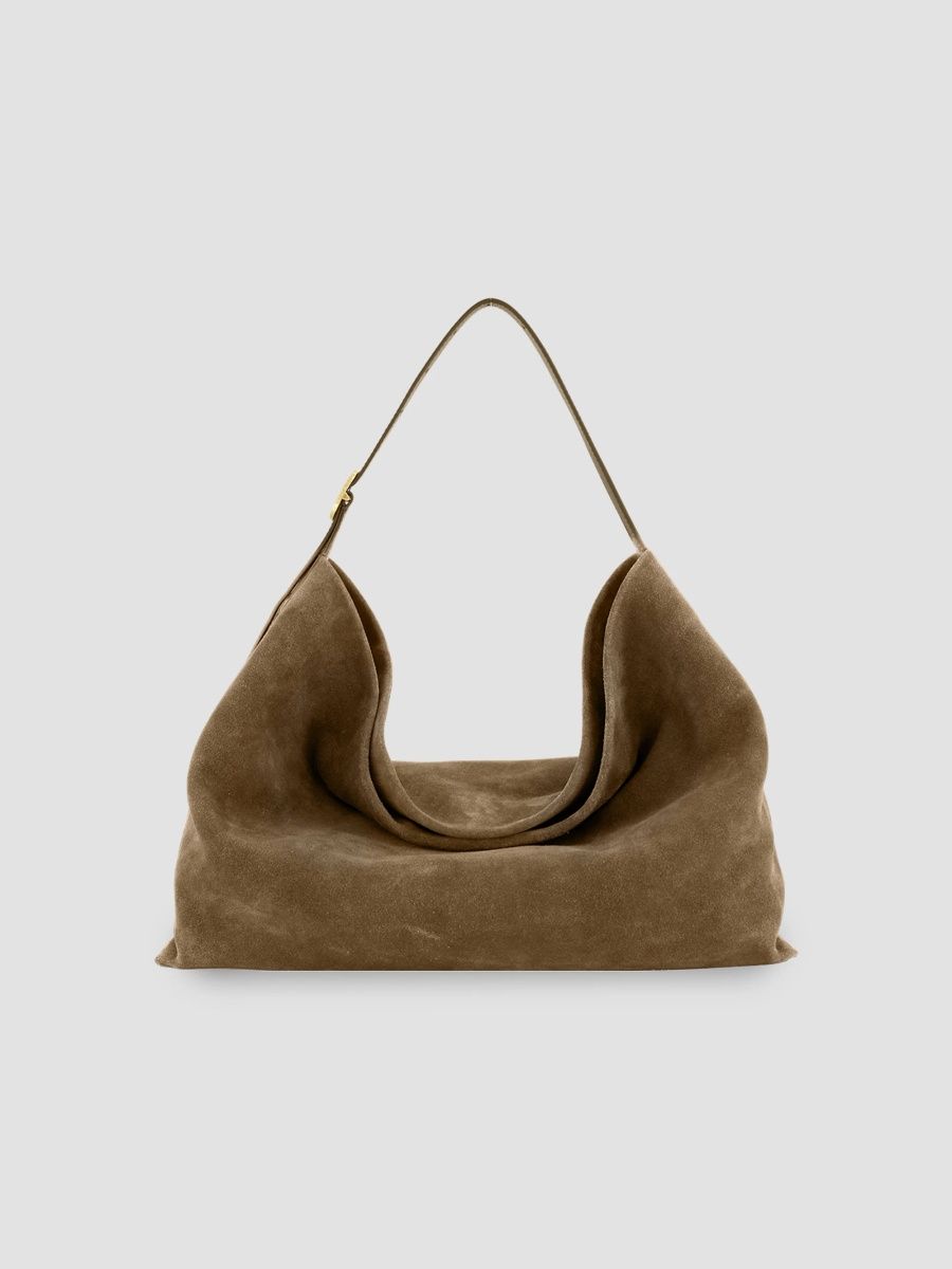 Vince Women's Vivian Medium Suede Hobo Bag - Carmello
