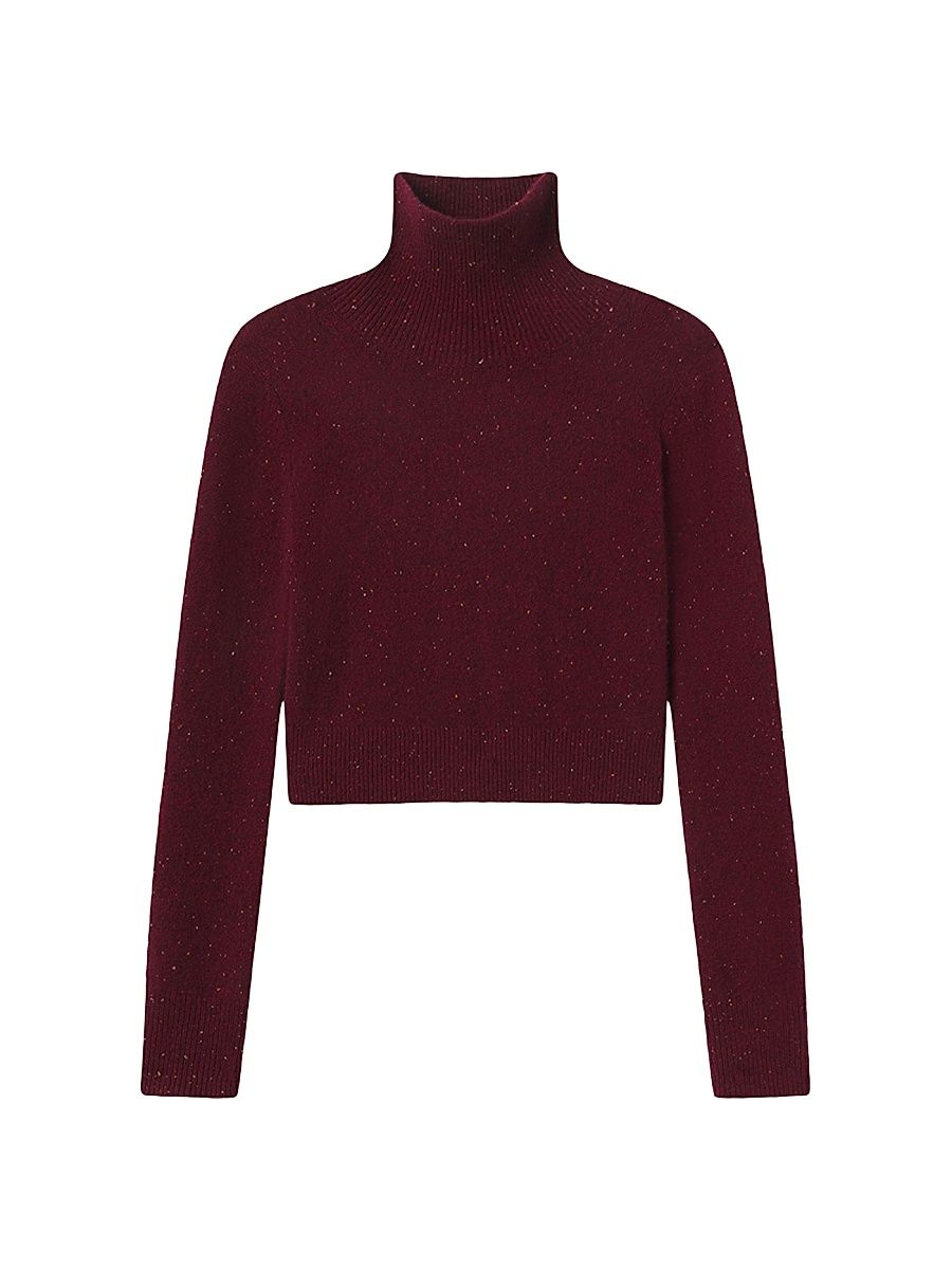 Women's The Cashmere Fleck Turtleneck Sweater - Pinot - Size XL