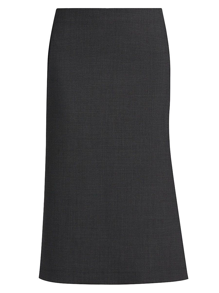 Women's Bonded Wool Pencil Skirt - Ardesia - Size 14