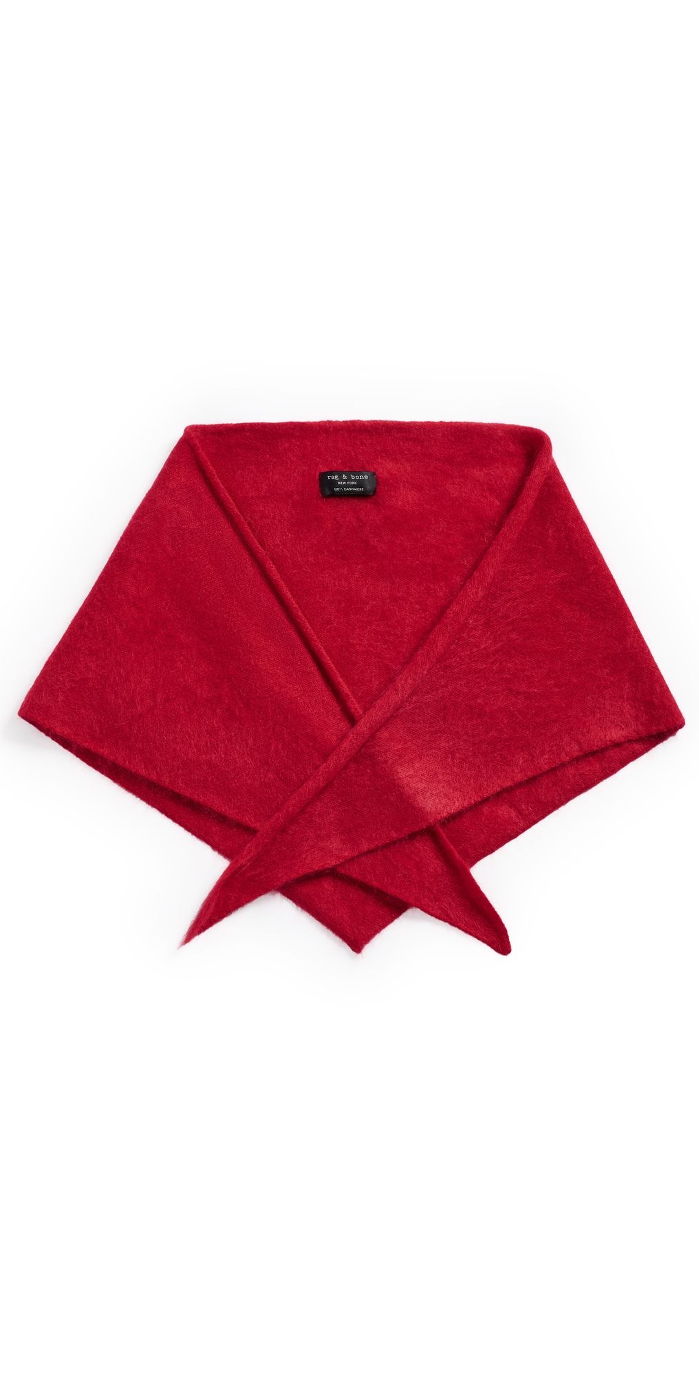 rag & bone Jada Brushed Cashmere Bandana Scarf Red One Size