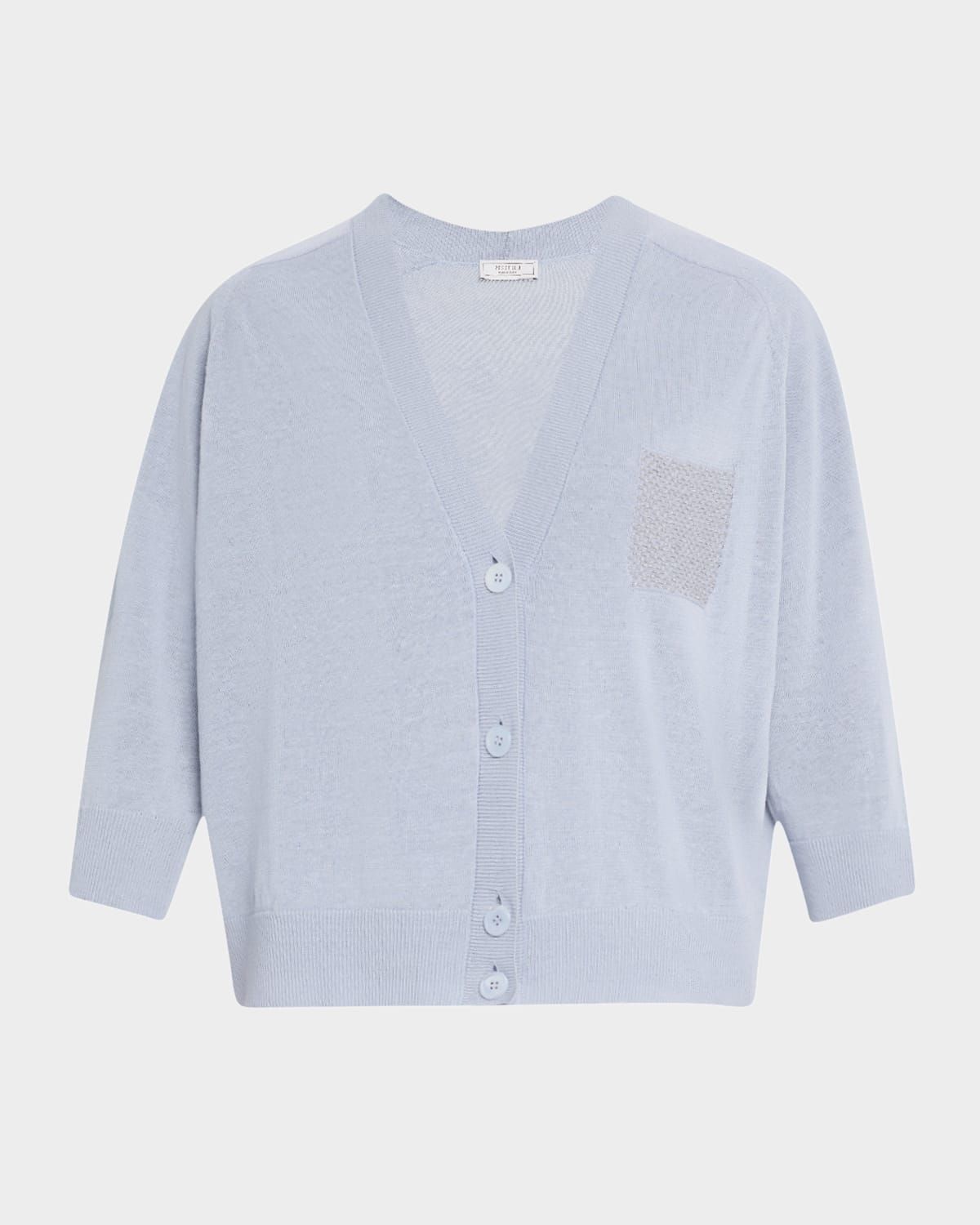 Chain-Embellished Knit Cardigan