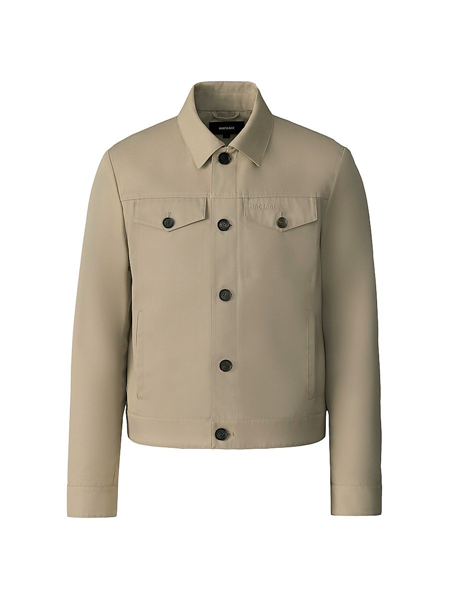 Men's Nash-Co Cotton Twill Trucker Jacket - Light Camel - Size 46