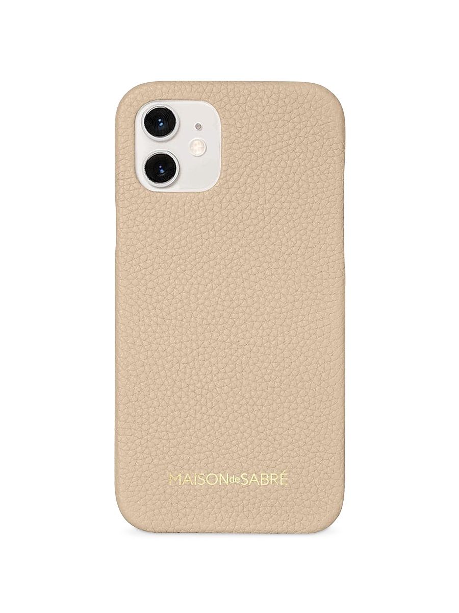 Leather Phone Case (iPhone 12) - Saharan Beige