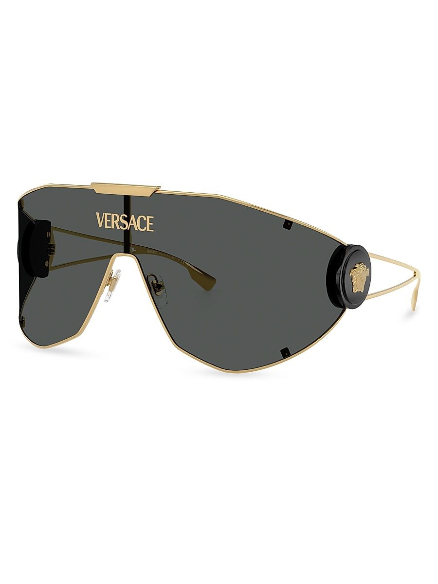 Men's Shield Sunglasses - Gold Dark Grey