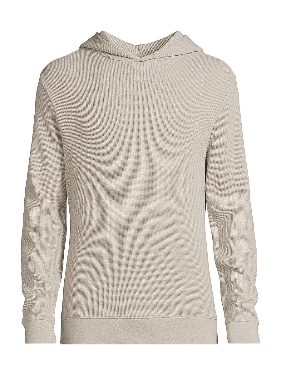 Men's Mouline Thermal Cotton Hoodie - Putty Off White - Size XXL