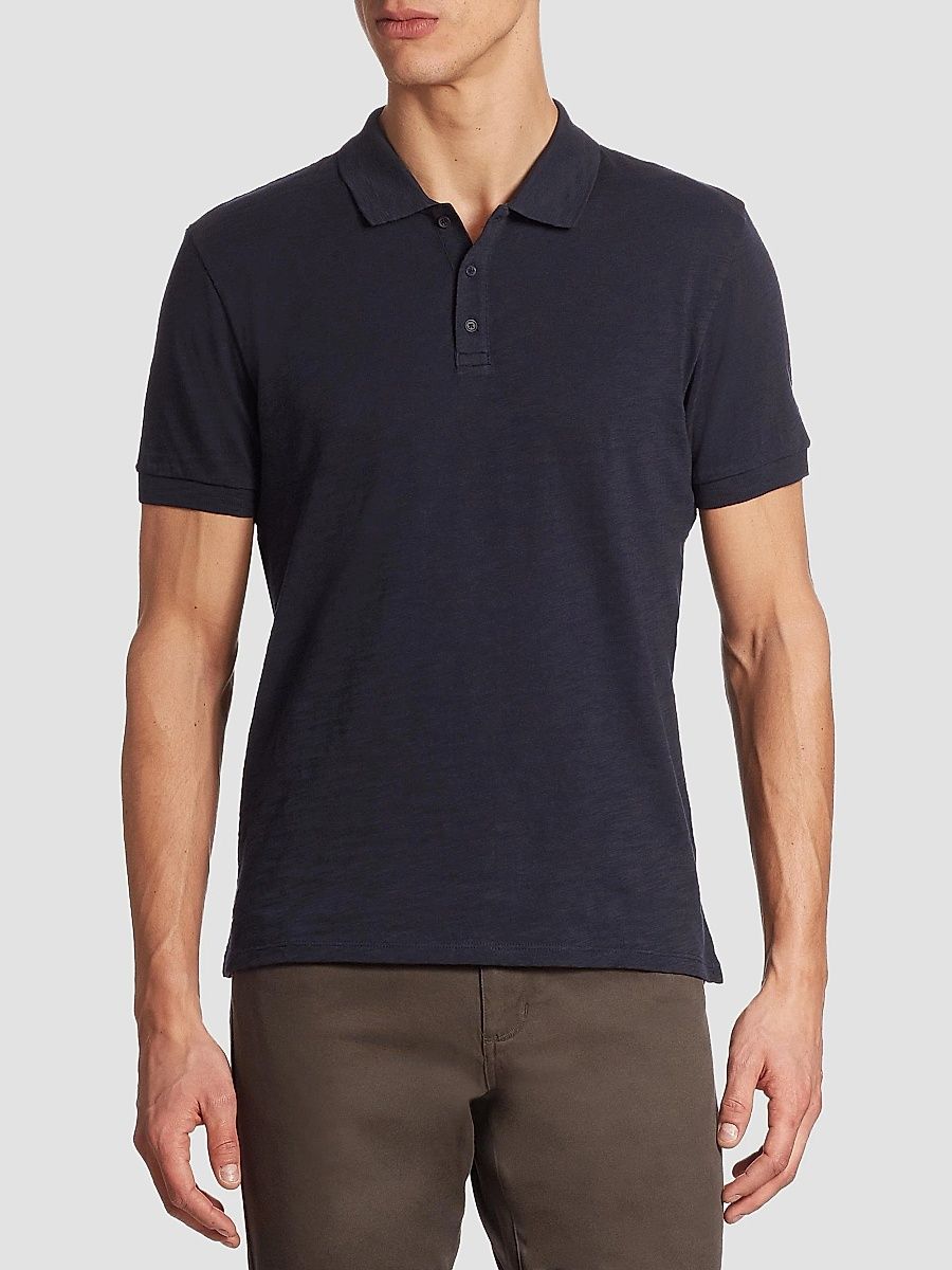 Vince Men's Classic Polo Shirt - Coastal Blue - Size Small
