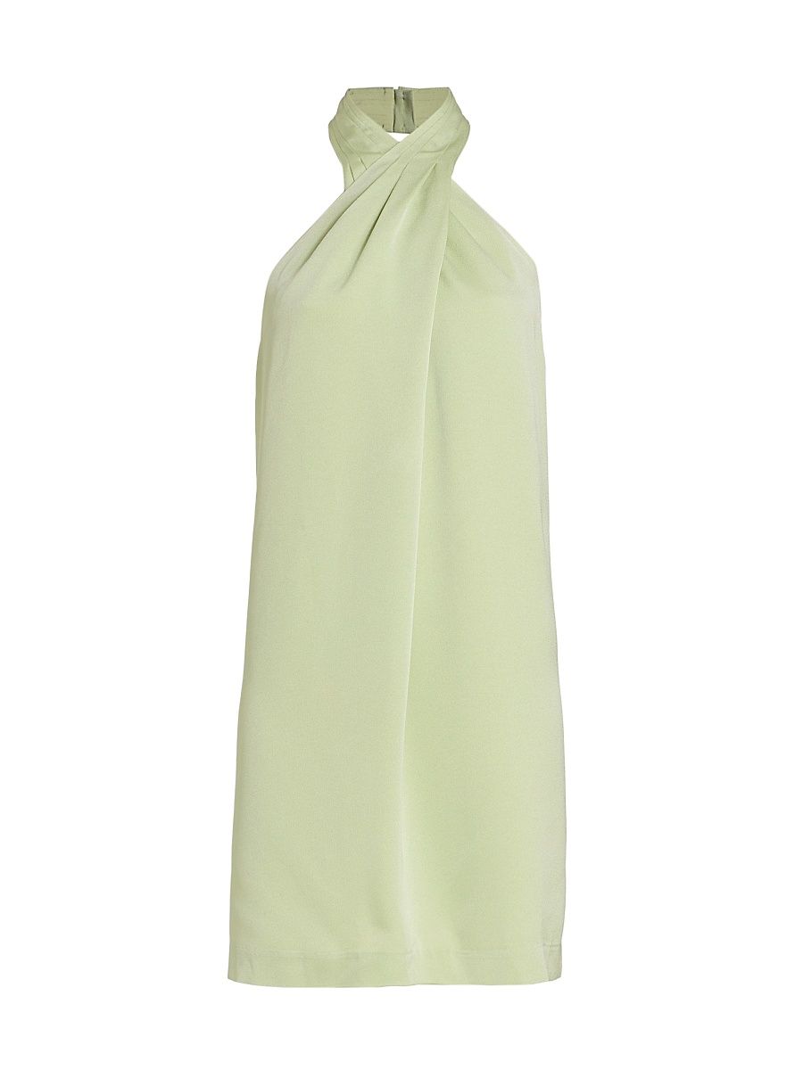 Women's Halter Crepe Back Dress - Pistachio - Size 10