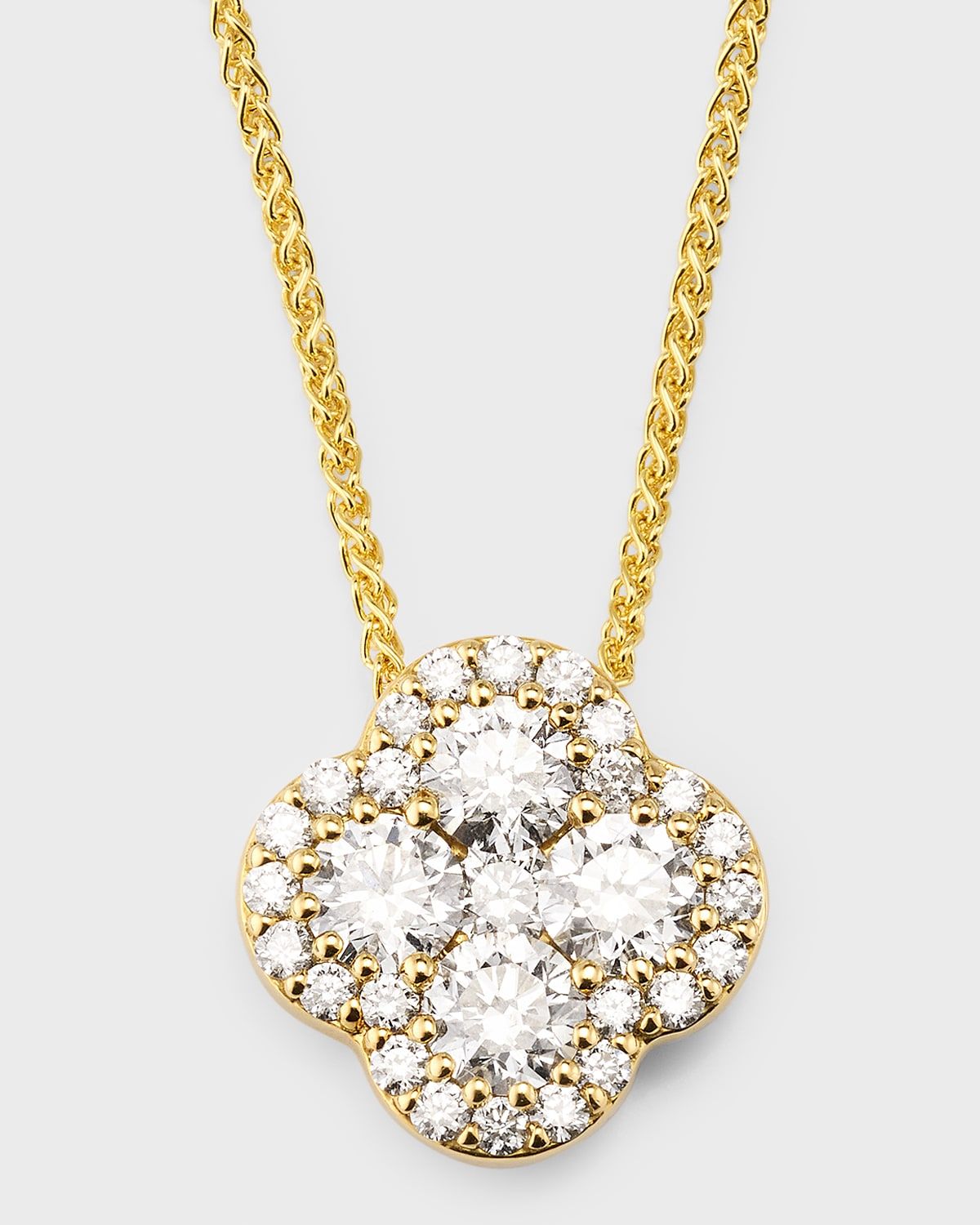18K Gold GH/SI Diamond Pendant on 18" Chain, 1.37tcw