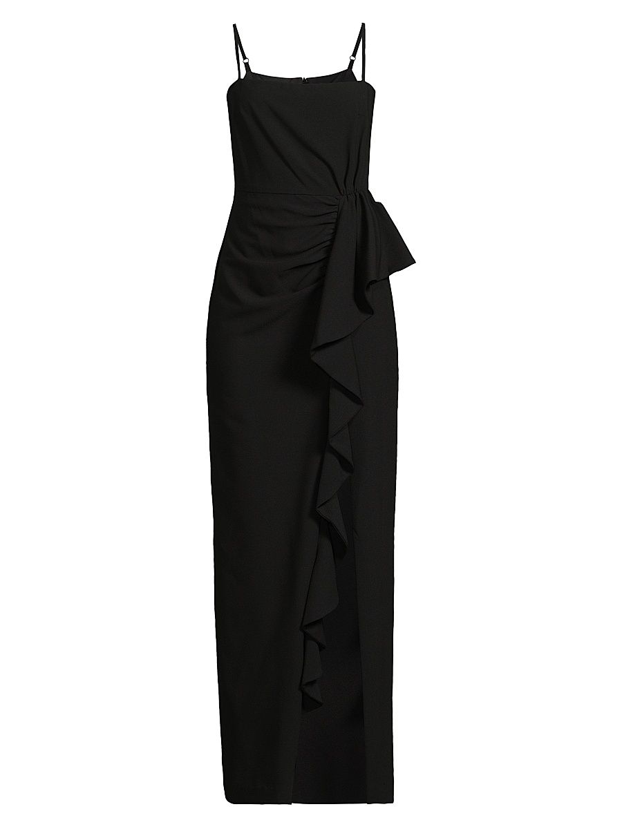 Women's Eve Del Mar Ruffled Gown - Black - Size 12