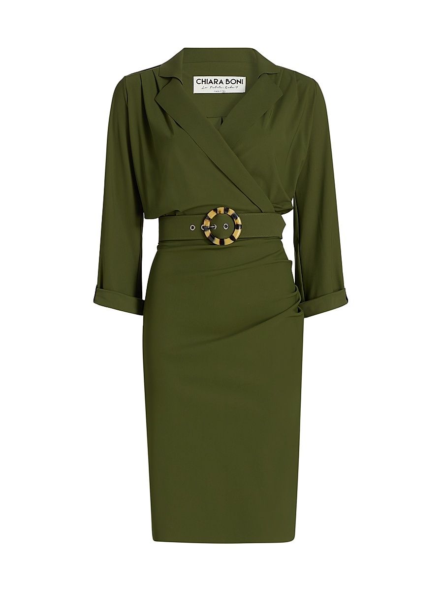Women's Minao Belted Sheath Dress - Matcha - Size 14