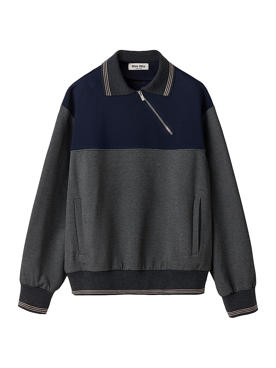 Women's Zipper Sweatshirt - Grey - Size XL