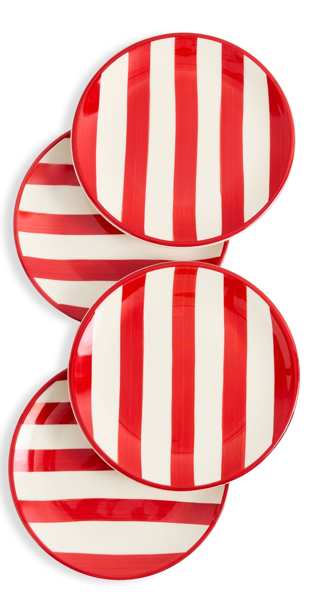 Zafferano Dessert Plates Set of 4 Red One Size