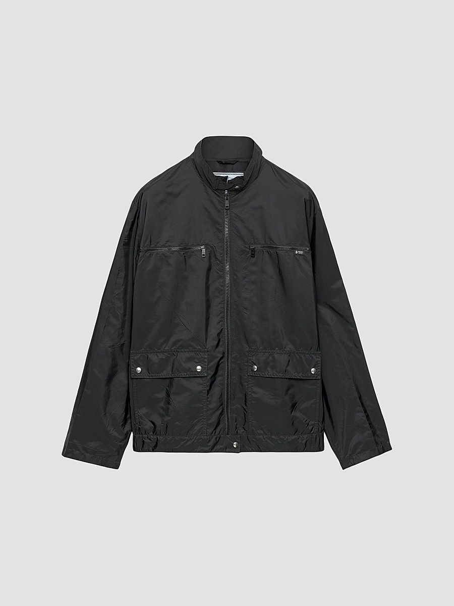 Women's Lightweight Nylon Blouson Jacket - Black - Size 8