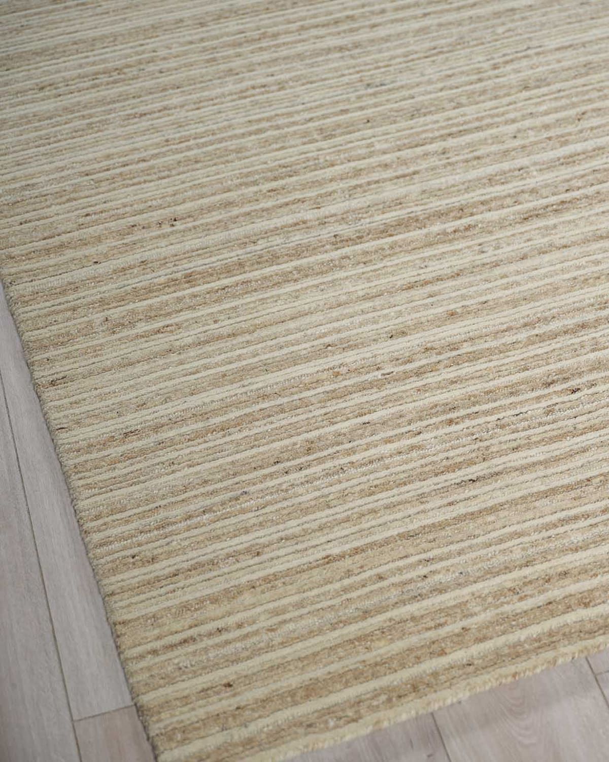 Elko Hand-Loomed Beige Rug, 12 & apos; x 15 & apos;