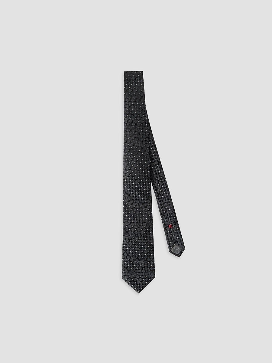 Men's Silk Jacquard Tie - Lead