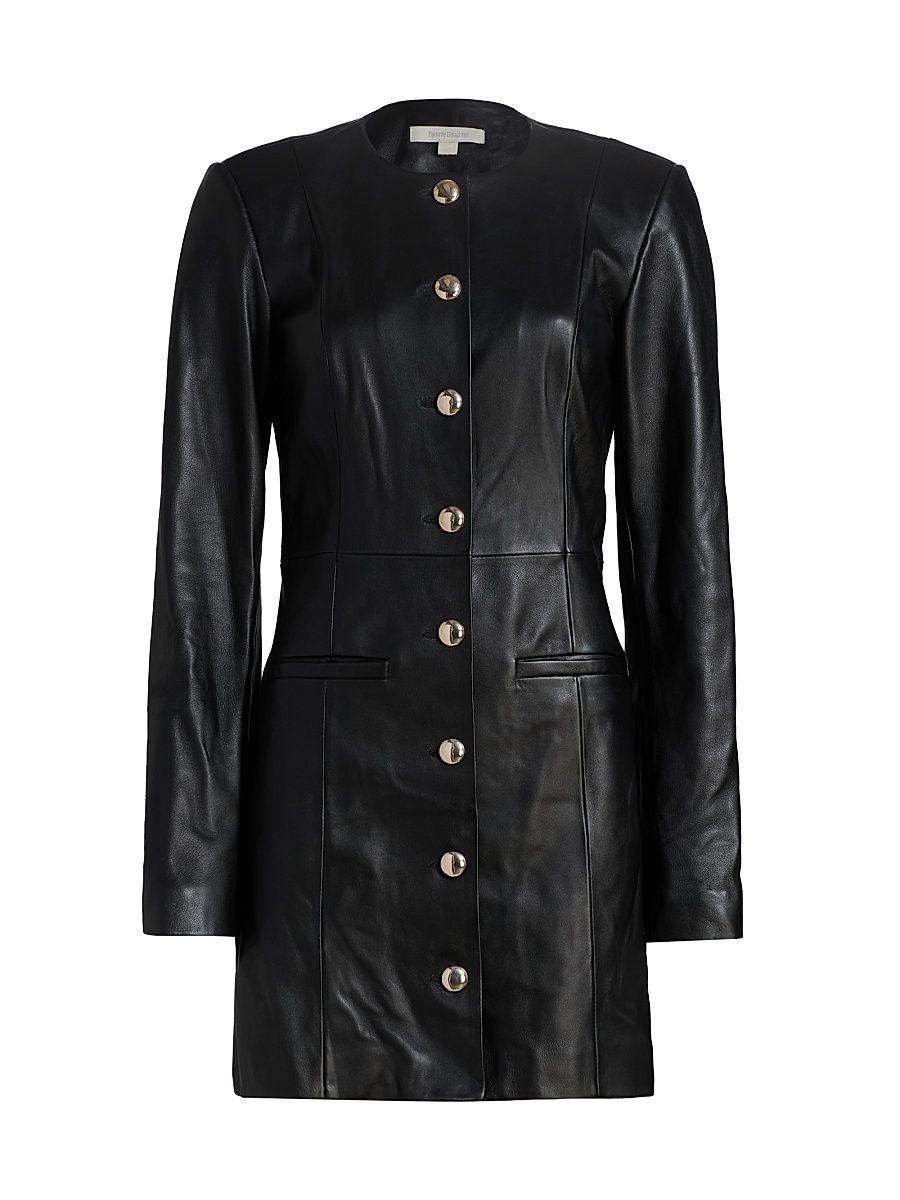 Women's Legacy Leather Minidress - Black - Size 12