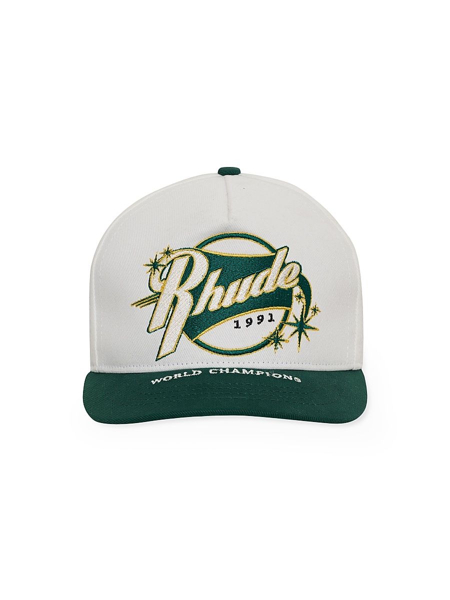 Men's Logo Full Count Hat - White Green Yellow